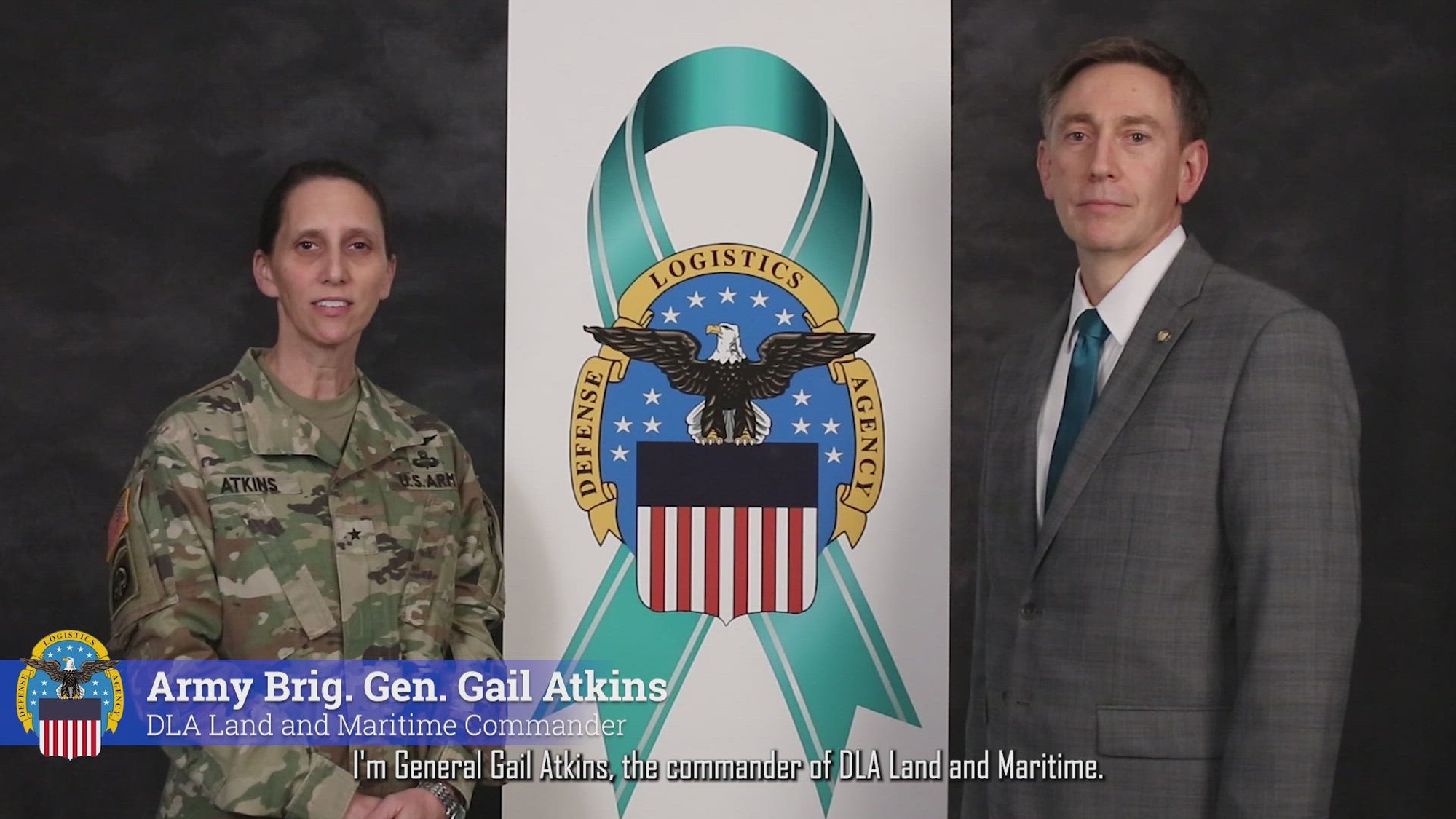 Sexual Assault Awareness and Prevention Month Command Message from Defense Logistics Agency Land and Maritime Commander Army Brig. Gen. Gail Atkins and Deputy Commander Kenneth Watson.