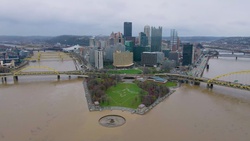 B-Roll Package: High waters in Pittsburgh shut down navigation