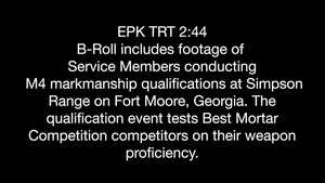 International Best Mortar Competition - M4 Qualification