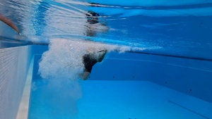 B-Roll: Day 1 Combat Water Survival Test during 2024 Best Warrior Competition