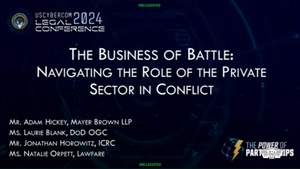 The Business of Battle: Navigating the Role of the Private Sector in Conflict