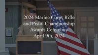 U.S. Marines recieve awards at the 2024 U.S. Marine Corps Marksmanship Competition Ceremony