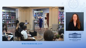 First Lady Jill Biden Hosts Mrs. Kishida Yuko of Japan for a Spousal Program Event