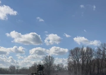 U.S. Navy Special Warfare Combat Crewmen and Hungarian special operations forces conduct riverine training during visit from distinguished visitors