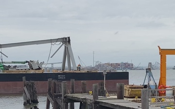 New b-roll video shows Baltimore bridge cutting at wreckage processing yard