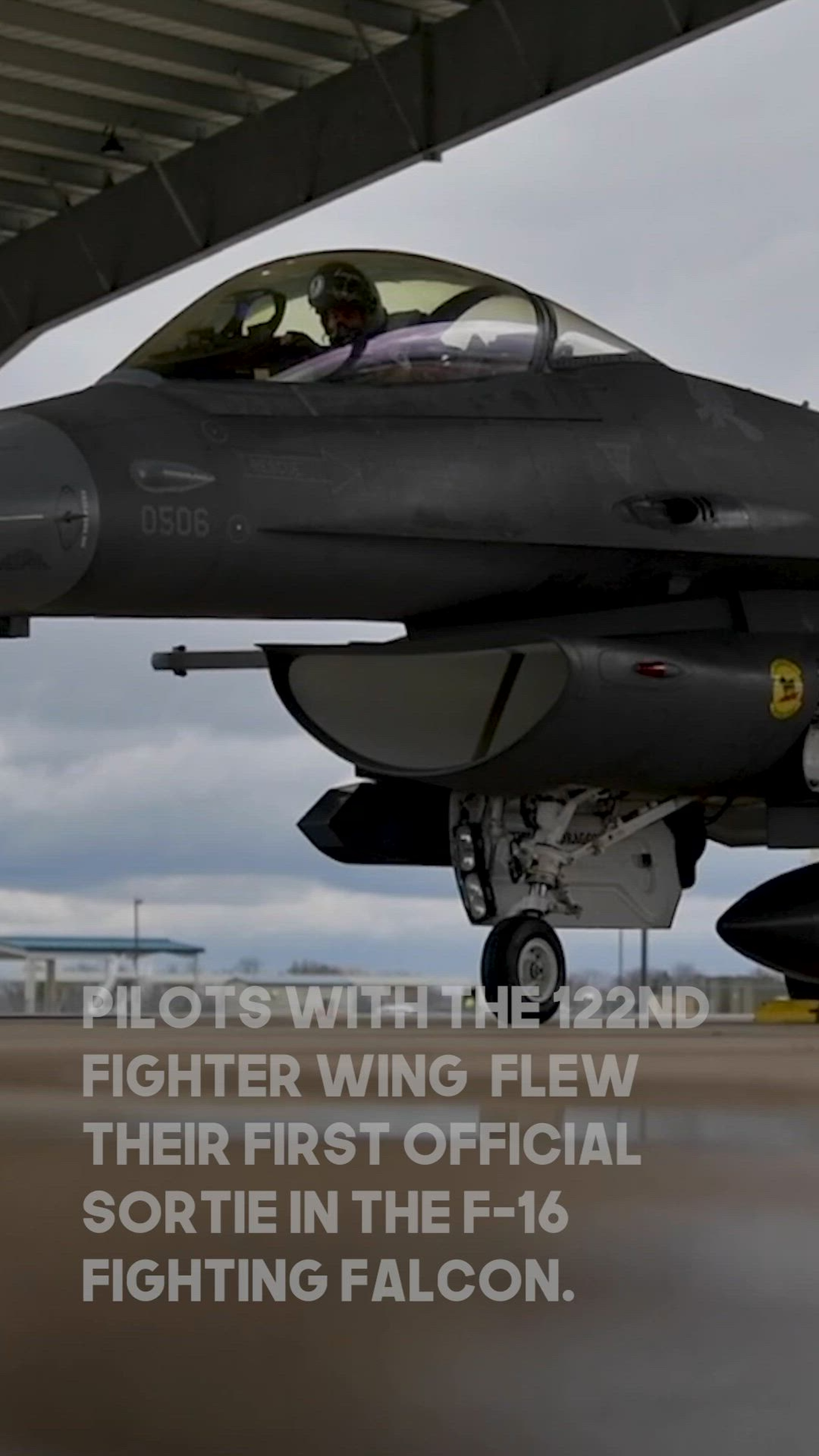 Pilots assigned to the 122nd Fighter Wing, Indiana Air National Guard conduct the first official sortie in an F-16 Fighting Falcon, after transitioning from flying the A-10 Thunderbolt II at  Fort Wayne, Indiana, April 3, 2024. (U.S. Air National Guard Video by Airman 1st Class Halley Clark; Edited by Master Sgt. Brandy Fowler)