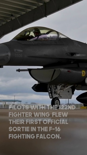 122nd Fighter Wing conducts Historical First F-16 Flight