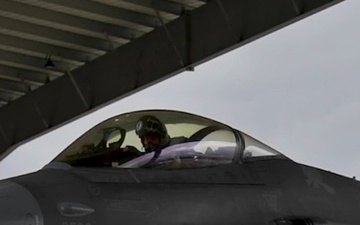 122nd Fighter Wing conducts Historical First F-16 Flight