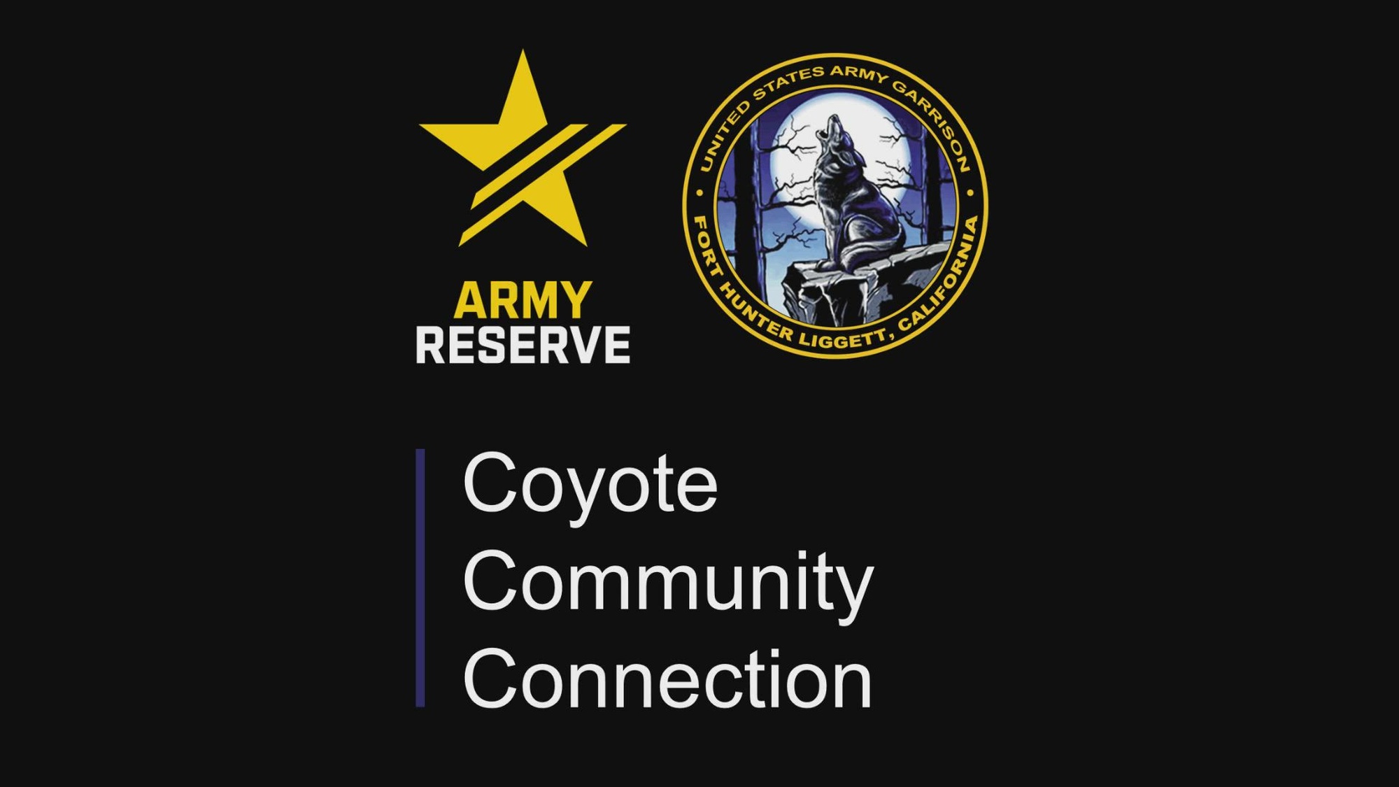 Welcome to the April "Coyote Community Connection." This month we focus on celebrating the U.S. Army Reserve's 116th birthday on April 23rd by recognizing the dedicated service of our 200,000 Army Reserve Soldiers and Civilians. This years theme is "Today's Army Reserve: Building Critical Skills for the Nation." The Army Reserve offers over 120 different career fields and draws talent right from the community. Soldiers can answer their calling while building on their civilian profession or try a new career that fulfills a separate purpose.