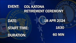 Retirement Ceremony IHO COL Michael T. Katona.