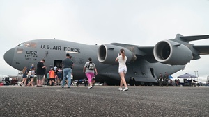 Charleston Airshow 2024 attendees viewing static displays