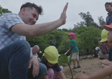 Camp Hansen Marines plant mangrove trees | B-Roll