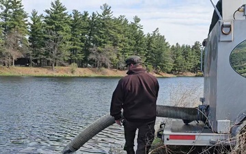 U.S. Fish and Wildlife Service fish hatchery personnel stock fish at Fort McCoy in 2024, Part I