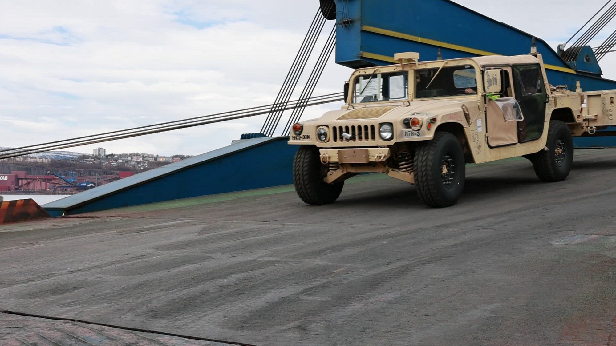 U.S. Army, U.S. Navy, Norwegian army, and Finnish army work cohesively during a U.S. led multinational port operations in Narvik, Norway, on April 24, 2024. Service Members discharged vehicles and equipment, efficiently executing its reception, staging and onward movement (RSOM) as part of DEFENDER. DEFENDER is the Dynamic Employment of Forces to Europe for NATO Deterrence and Enhanced Readiness, and is a U.S. European Command-scheduled, U.S. Army Europe and Africa-conducted exercise that consists of Saber Strike, Immediate Response, and Swift Response. DEFENDER 24 is linked to NATO’s Steadfast Defender exercise, and DoD’s Large Scale Global Exercise, taking place from 28 March to 31 May. DEFENDER 24 is the largest U.S. Army exercise in Europe and includes more than 17,000 U.S. and 23,000 multinational service members from more than 20 Allied and partner nations, including Croatia, Czechia, Denmark, Estonia, Finland, France, Germany, Georgia, Hungary, Italy, Latvia, Lithuania, Moldova, Netherlands, North Macedonia, Norway, Poland, Romania, Slovakia, Spain, Sweden, and the United Kingdom.  (U.S. Army video by Spc. Samuel Signor)