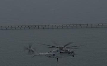 Marine’s new CH-53K helicopter transports F-35 airframe between test sites in Maryland, NJ