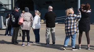 USS George Washington Departs Naval Station Norfolk