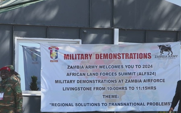 B-Roll: Zambia Army hosts military demonstration during African Land Forces Summit 2024