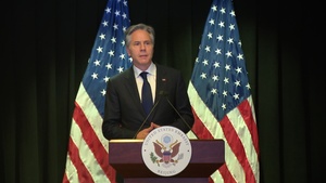 Secretary of State Antony J. Blinken holds a press availability in Beijing, People’s Republic of China