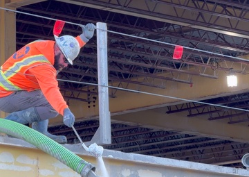 Final drilled pier installed as part of Building 1600 renovation at Scott Air Force Base
