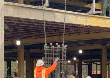 Final drilled pier installed as part of Building 1600 renovation at Scott Air Force Base