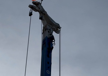 Final drilled pier installed as part of Building 1600 renovation at Scott Air Force Base
