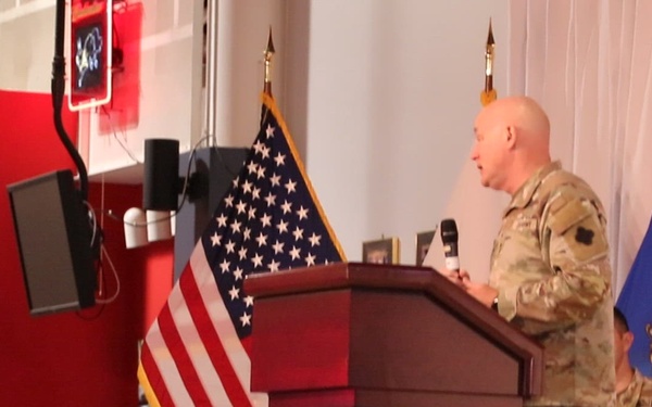 Fort McCoy senior commander discusses Army Reserve during Army Reserve's 116th birthday celebration at Fort McCoy