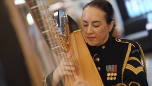 U.S. Army Band Harpist Plays for Walter Reed