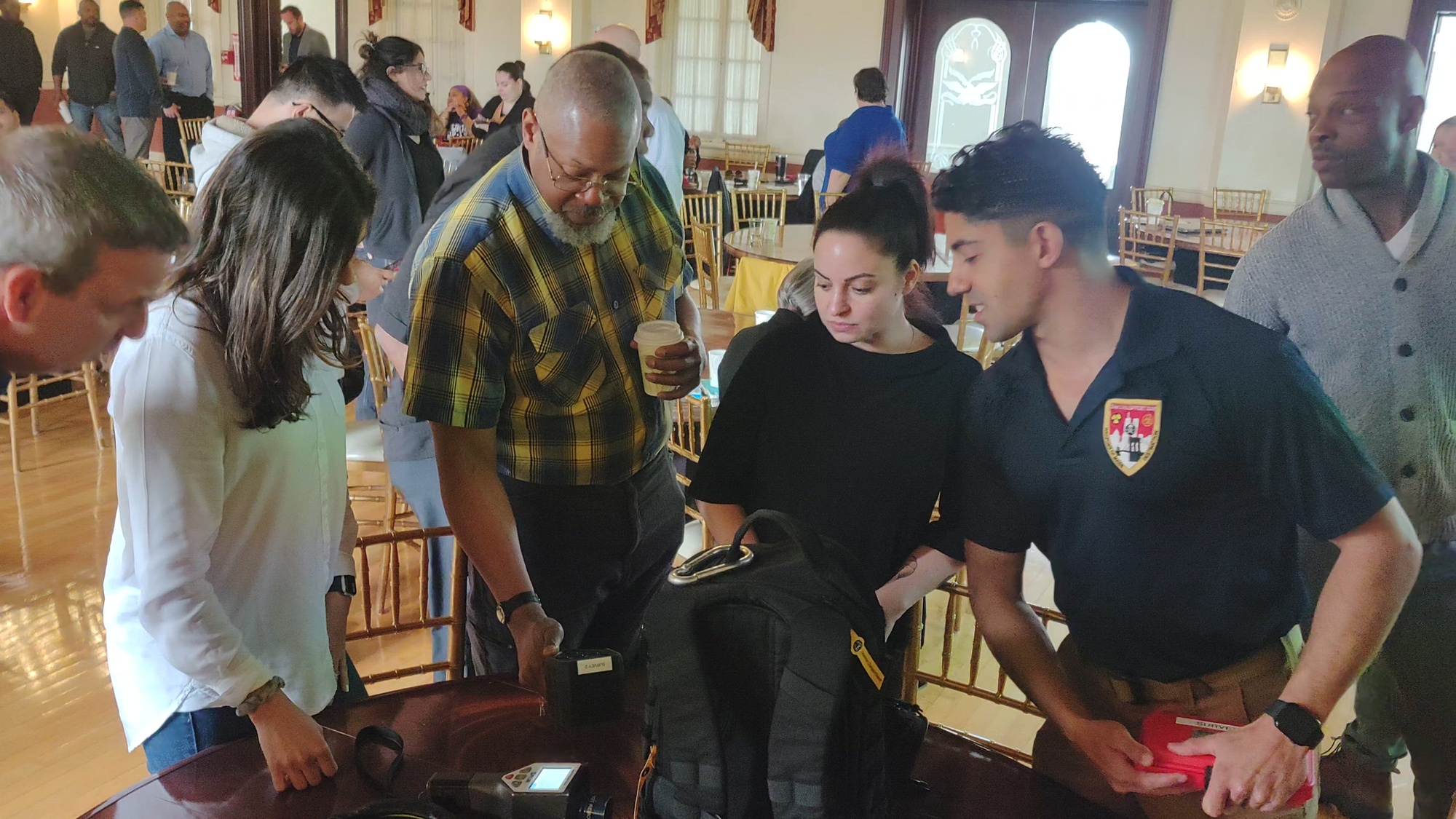 US Army Garrison employees receive a demonstration of equipment used by the New York National Guard 24th Civil Support Team, a tenant unit on Fort Hamilton, from Capt. Sean Durst, assigned to the 24th CST, during the garrison’s on-site training event April 18-19, 2024, at the Fort Hamilton Community Club, led by the Directorate of Plans, Training, Mobilization, and Security. The two-day training event aimed to enhance readiness and foster teamwork among the garrison&#39;s personnel. <br /><br />(U.S. Army video by Mark Getman/Fort Hamilton Garrison Public Affairs)
