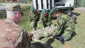 Making connections for DEFENDER 24: U.S. Army Reserve and Swedish military exchange best practices on Sweden base camp