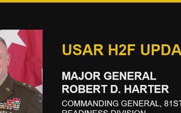 Maj. Gen. Robert Harter, 81st Readiness Division Commander, discusses how the USAR has been implementing H2F in COMPO 3