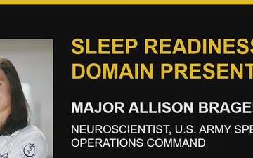 Maj. Allison Brager, USASOC, discusses on-going studies in the Sleep domain