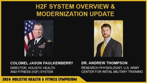 Dr. Andrew Thompson and COL Jason Faulkenberry discuss the evolution, modernization, and return on investment metrics of the Holistic Health and Fitness Symposium