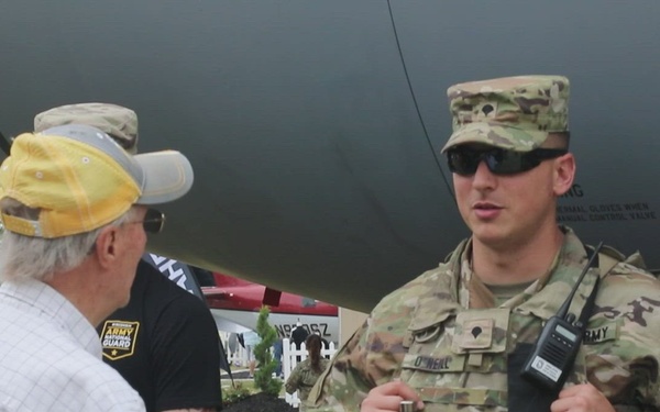 Wisconsin National Guard ground assault and airstrike capability demonstration b-roll at EAA