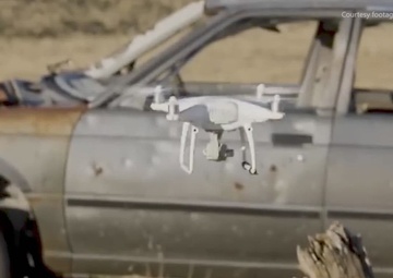 U.S. Marines with 2nd LAAD Battalion conduct counter-unmanned aircraft system training range