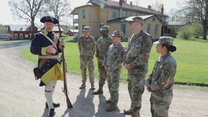 Sharing the past during DEFENDER 24: U.S. Army Reserve is guided through Swedish history on base camp in Sweden