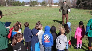 Fort McCoy forester provides opening comments during 2024 Fort McCoy Arbor Day ceremony