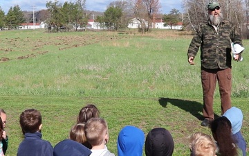 Fort McCoy forester provides opening comments during 2024 Fort McCoy Arbor Day ceremony