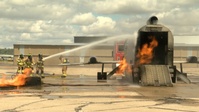 Iowa ANG firefighters train aircraft rescue and firefighting