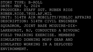 514th CES BIVOUAC Field Training Exercise