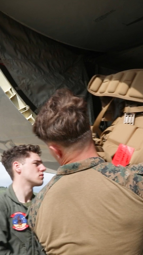 Reel: MRF-D 24.3 U.S. Marines, Sailors arrive in C-40A to Papua New Guinea for HADR exercise