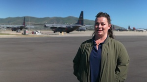 Assistant MAFFS Liaison Officer Trainee Maegan Maughan discusses MAFFS interagency cooperation