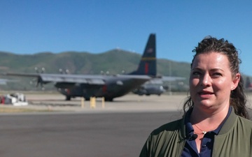 Assistant MAFFS Liaison Officer Trainee Maegan Maughan discusses MAFFS interagency cooperation