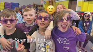 Spangdahlem AB Elementary School  hosts Purple Up parade