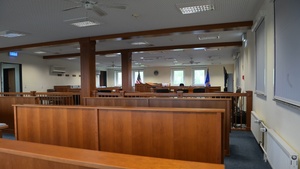 B-Roll of courtroom at Spangdahlem Air Base