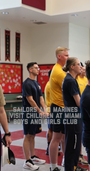 Sailors and Marines Visit Miami Boys and Girls Club