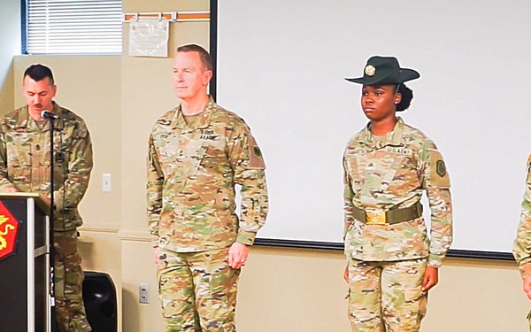 2023 USAR Drill Sergeant of the Year (DSOY): Drill Sergeant Naimah Cabbagestalk Belting Ceremony