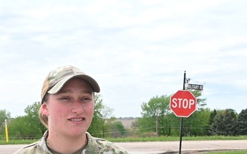 Nebraska Air National Guard Senior Airman Juliana Hawkins supports tornado response