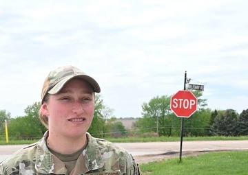 Nebraska Air National Guard Senior Airman Juliana Hawkins supports tornado response