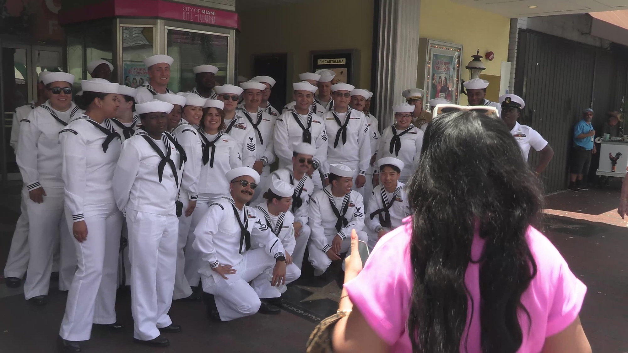 U.S. Marines and Sailors participate in Dancing with the Stars and Stripes as one of the many events during Fleet Week Miami, May 8, 2024.  Fleet Weeks are a tradition of the U.S. Navy, Marine Corps, and Coast Guard, where major U.S. cities host Marines, sailors, and Coast Guardsmen for one week of community-wide events. Fleet Week Miami, in its first year, is an opportunity for residents and visitors to meet with service members, foster community relationships, and view the latest capabilities of today’s maritime services. (U.S. Marine Corps video by Lance Cpl. Peterson)