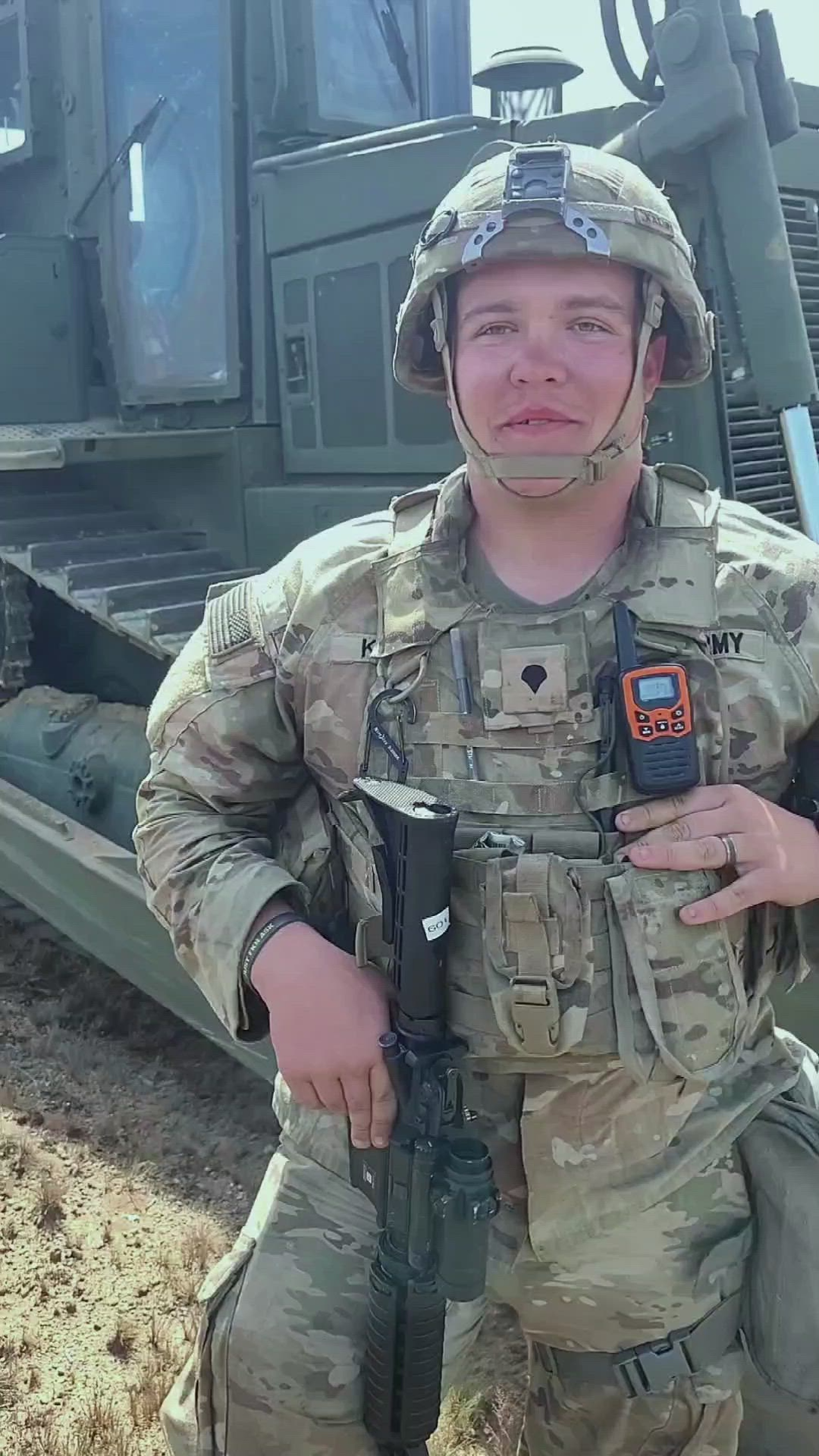 Meet Spc. Alyjiah Kalin, a horizontal construction engineer with the 43rd Multi-Role Bridge Company, 20th Engineer Battalion, 36th Engineer Brigade. Kalin was deployed to the Drawsko Combat Training Center, Poland, in support of Immediate Response 24, May 7, 2024.  

The Texas-based unit assisted in a wet gap crossing exercise, which facilitates movement of equipment and troops across a water obstacle, such as a lake or river, in a tactical environment. Kalin and his team used the Army’s D7R-Type 2 heavy equipment vehicle to move earth and clear routes in preparation for the crossing. Then multi-bay rafts and ramp structures are set up and able to ferry the items across the water to keep operations moving.  

“If you like playing with big Tonka toys, pushing dirt and working outside, it’s one of the best jobs you can get,” tells Kalin.

Kalin, a native of Tampa, FL, is using the experience he gains in the military to plan his future endeavors. 

“My grandfather previously owned his own construction company,” he explained. “He just retired and I would love to open my own construction company like him.”

For now, Spc. Kalin is happy doing what he’s doing with his engineer unit.

“At the end of the day, you’re doing what most people wish they could do,” he said.

DEFENDER is a Dynamic Employment of Forces to Europe for NATO Deterrence and Enhanced Readiness, and is a U.S. European Command scheduled, U.S. Army Europe and Africa conducted exercise that consists of Saber Strike, Immediate Response, and Swift Response. DEFENDER 24 is linked to NATO’s Steadfast Defender exercise, and DoD’s Large Scale Global Exercise, taking place from 28 March to 31 May. DEFENDER 24 is the largest U.S. Army exercise in Europe and includes more than 17,000 U.S. and 23,000 multinational service members from more than 20 Allied and partner nations, including Croatia, Czechia, Denmark, Estonia, Finland, France, Germany, Georgia, Hungary, Italy, Latvia, Lithuania, Moldova, Netherl